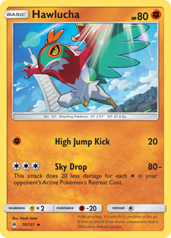 Hawlucha z edície Forbidden Light, karta č.70