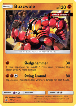 Buzzwole z edície Forbidden Light, karta č.77