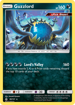Guzzlord z edície Forbidden Light, karta č.80