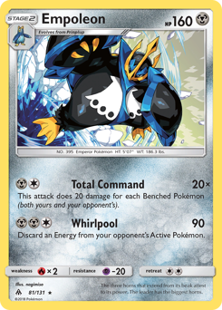 Empoleon z edície Forbidden Light, karta č.81
