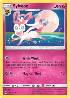 Sylveon z edície Forbidden Light, karta č.87