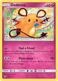 Dedenne z edície Forbidden Light, karta č.88
