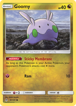 Goomy z edície Forbidden Light, karta č.91