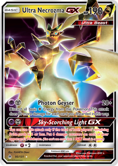 Ultra Necrozma-GX z edície Forbidden Light, karta č.95