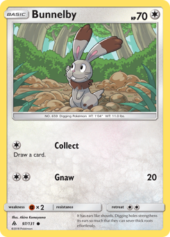 Bunnelby z edície Forbidden Light, karta č.97