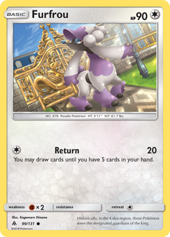 Furfrou z edície Forbidden Light, karta č.99