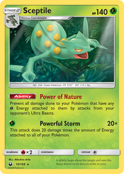 Sceptile z edície Celestial Storm, karta č.10