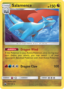 Salamence z edície Celestial Storm, karta č.106