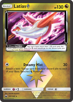 Latias ◇ z edície Celestial Storm, karta č.107
