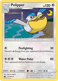 Pelipper z edície Celestial Storm, karta č.112