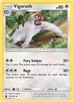 Vigoroth z edície Celestial Storm, karta č.114