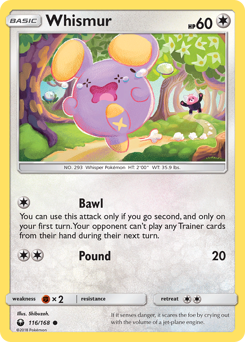 Whismur z edície Celestial Storm, karta č.116