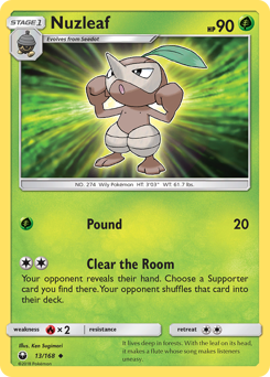 Nuzleaf z edície Celestial Storm, karta č.13