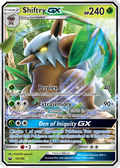 Shiftry-GX z edície Celestial Storm, karta č.14