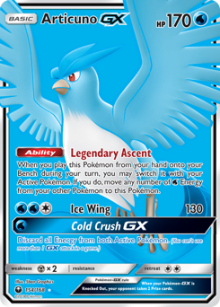 Articuno-GX z edície Celestial Storm, karta č.154