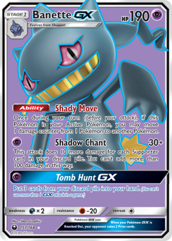 Banette-GX z edície Celestial Storm, karta č.157
