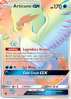 Articuno-GX z edície Celestial Storm, karta č.171