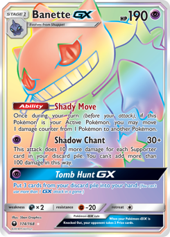 Banette-GX z edície Celestial Storm, karta č.174