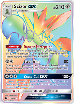 Scizor-GX z edície Celestial Storm, karta č.175