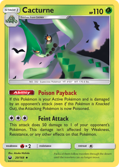 Cacturne z edície Celestial Storm, karta č.20