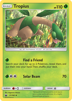 Tropius z edície Celestial Storm, karta č.21