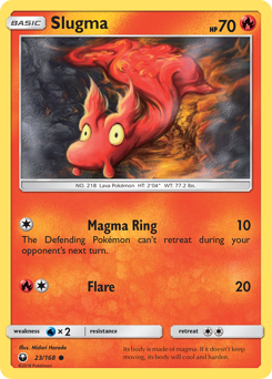 Slugma z edície Celestial Storm, karta č.23