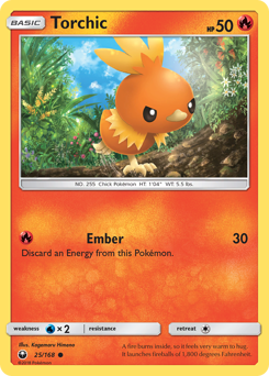 Torchic z edície Celestial Storm, karta č.25