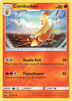 Combusken z edície Celestial Storm, karta č.27