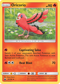 Oricorio z edície Celestial Storm, karta č.30