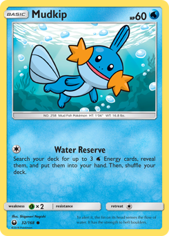Mudkip z edície Celestial Storm, karta č.32