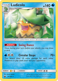 Ludicolo z edície Celestial Storm, karta č.38