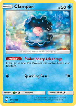 Clamperl z edície Celestial Storm, karta č.41