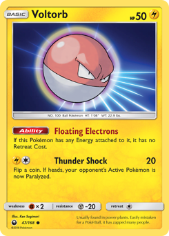 Voltorb z edície Celestial Storm, karta č.47