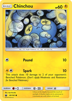 Chinchou z edície Celestial Storm, karta č.49