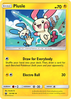Plusle z edície Celestial Storm, karta č.53