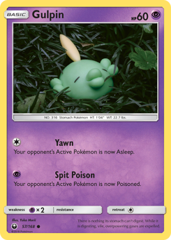 Gulpin z edície Celestial Storm, karta č.57