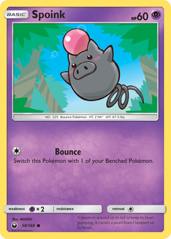 Spoink z edície Celestial Storm, karta č.59