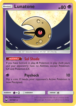 Lunatone z edície Celestial Storm, karta č.61