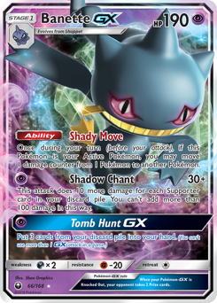 Banette-GX z edície Celestial Storm, karta č.66