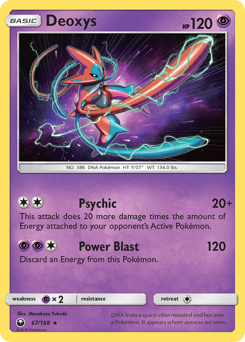 Deoxys z edície Celestial Storm, karta č.67