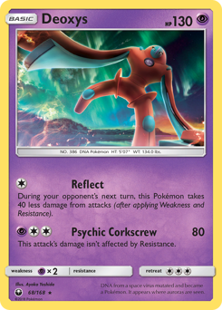 Deoxys z edície Celestial Storm, karta č.68