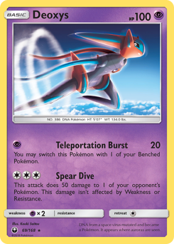 Deoxys z edície Celestial Storm, karta č.69