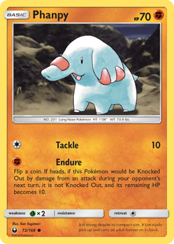 Phanpy z edície Celestial Storm, karta č.72