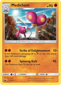 Medicham z edície Celestial Storm, karta č.77