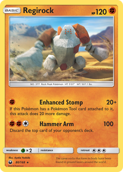 Regirock z edície Celestial Storm, karta č.80