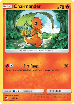 Charmander z edície Dragon Majesty, karta č.1