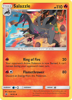 Salazzle z edície Dragon Majesty, karta č.14