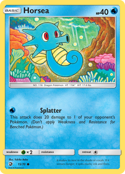 Horsea z edície Dragon Majesty, karta č.15