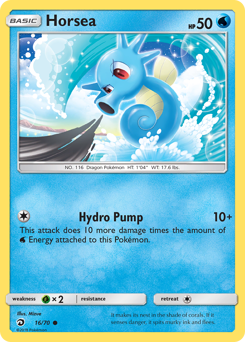 Horsea z edície Dragon Majesty, karta č.16