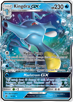 Kingdra-GX z edície Dragon Majesty, karta č.18